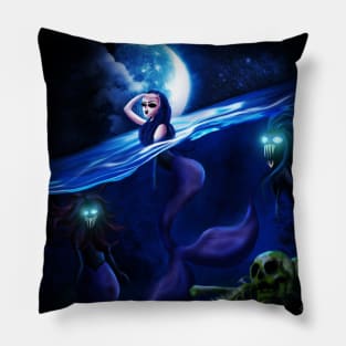 The Sea at Night Pillow