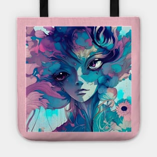 Fantastical Manga Flower Girl Tote