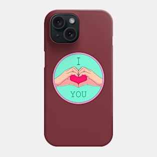 love hand sign Phone Case