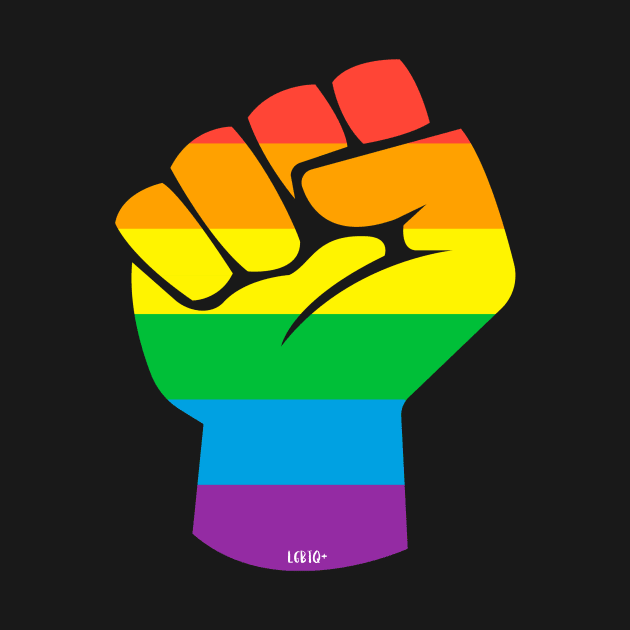 LGBTQ+ Pride Fist by WPKs Design & Co