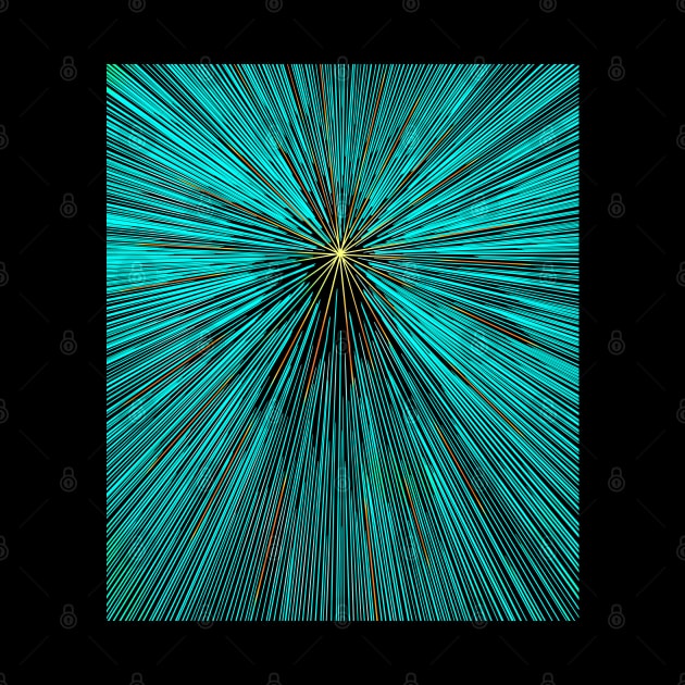 A colorful hyperdrive explosion - turquiose with yellow highlights version by DaveDanchuk