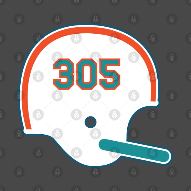 Miami Dolphins 305 Helmet by Rad Love