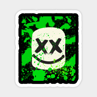 Marshmello Green splash design Magnet