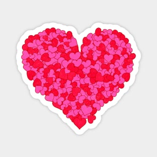 Valentines Red Hearts, I Love You A Million Pieces Of My Heart Matching Couple Magnet