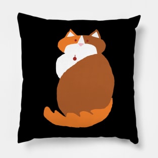 Kevin the Ginger Cat Abstract Drawing Pillow