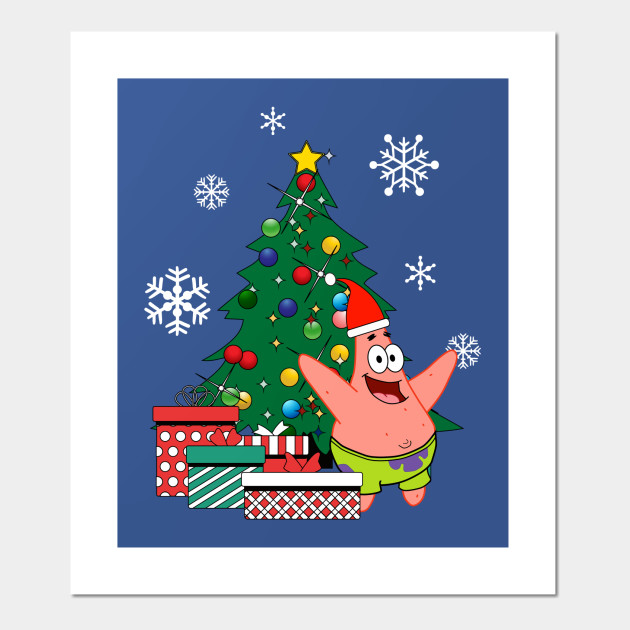 Patrick Star Around The Christmas Tree Spongebob Spongebob Squarepants Posters And Art Prints Teepublic