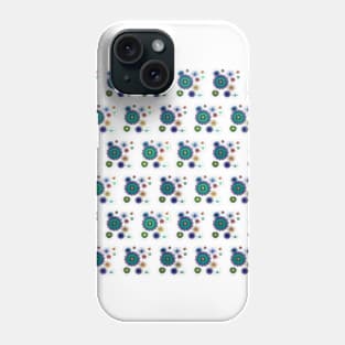 Cute Attractive Spiral Geometric Flower Brick Pattern Phone Case