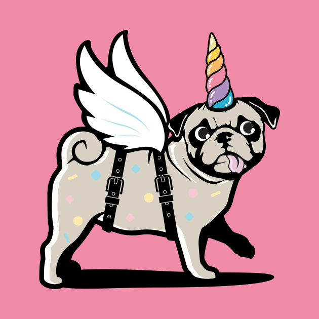 Pug Unicorn by Vin Zzep