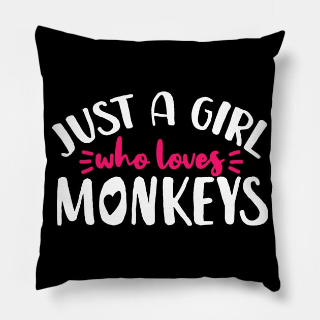 Monkey Primate Monkey Lover Pillow by KAWAIITEE