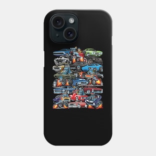 Car Madness! Muscle Cars, Classic Cars and Hot Rods Cartoon Phone Case
