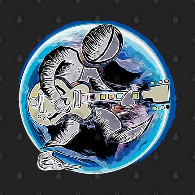 Guitar Player Rocks out on the Guitar by LowEndGraphics