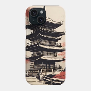 pagoda japanese type art style Phone Case