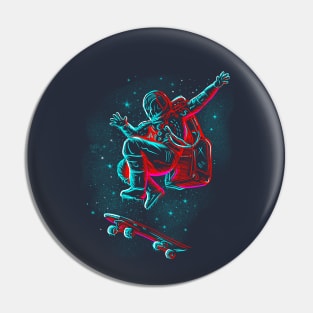 Astronaut Skater Pin