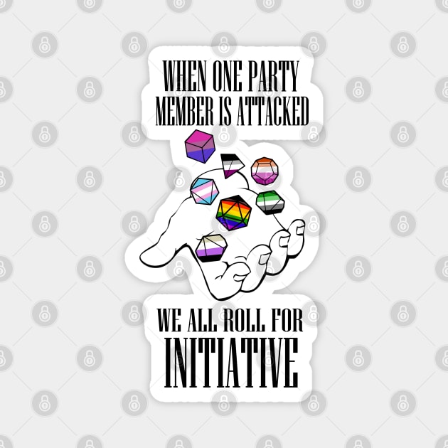 Roll for Initiative! Pride ver. 1 Magnet by Beansprout Doodles