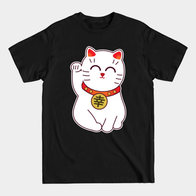 Discover Shiawase Cat - Lucky Cat - T-Shirt