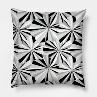 Retro Abstract Black and White Geometry Pillow