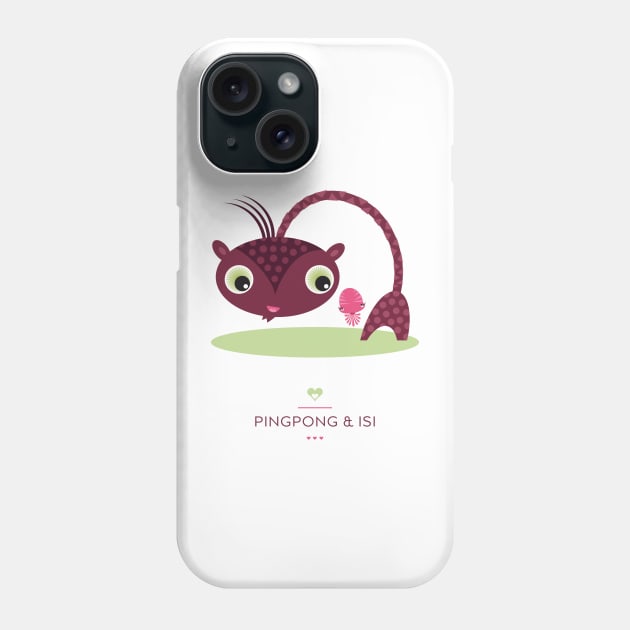 Illustration Nursery Little Monster - Pingpong and Isi Phone Case by Piakolle