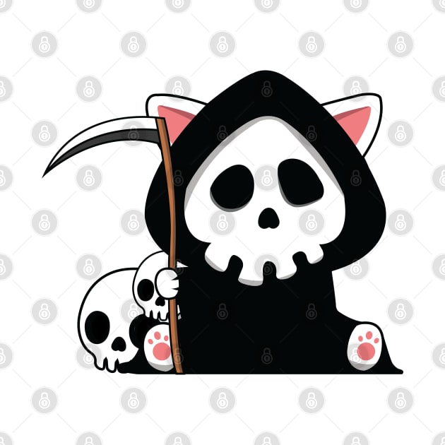 Cute Death Cat by Luna Illustration