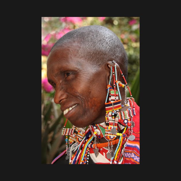 Portrait of an Older Maasai (or Masai) Woman, East Africa by Carole-Anne