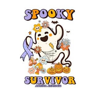 anorexia Awareness - spooky survivor ghost retro halloween T-Shirt