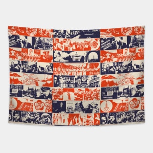 USSR CCCP History Pattern Tapestry