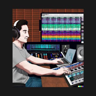 Audio Engineer Sound Guy Digital Art T-Shirt