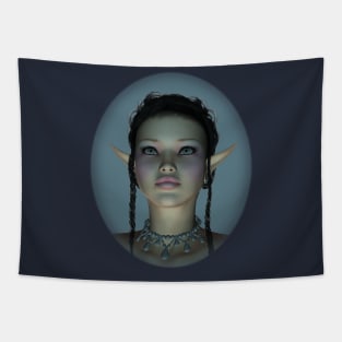 Circe Nymph Snow Queen Profile Tapestry