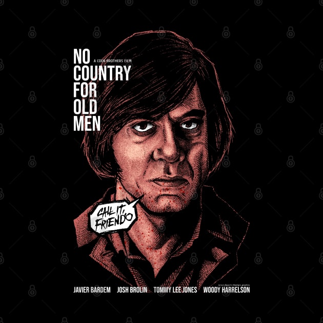 No Country for Old Men, Javier Bardem, Cult Classic by PeligroGraphics