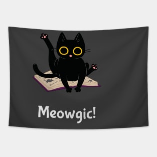 Cute cat doing magic Tapestry