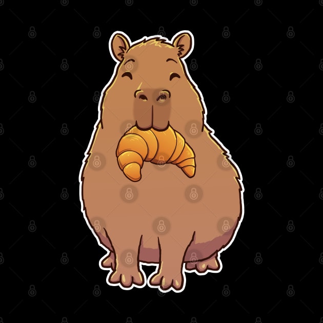 Capybara Croissant Pastry by capydays