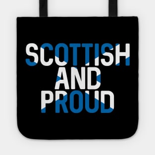 Scottish and Proud, Scottish Saltire Flag Slogan Design Tote