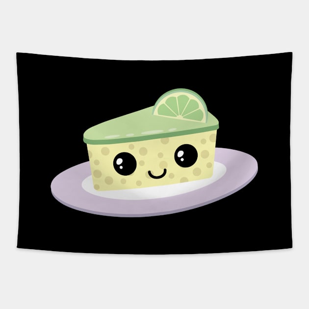 Cute lime cheesecake Tapestry by Laura_Nagel