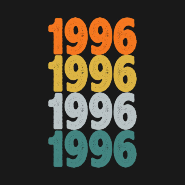 Born in 1996 vintage birth year 1996 TShirt TeePublic