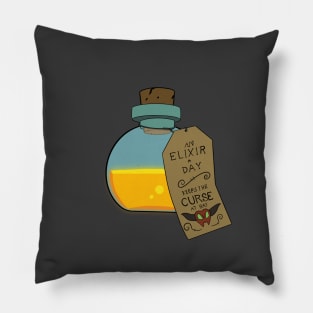 An elixir a day keeps the curse at bay Pillow