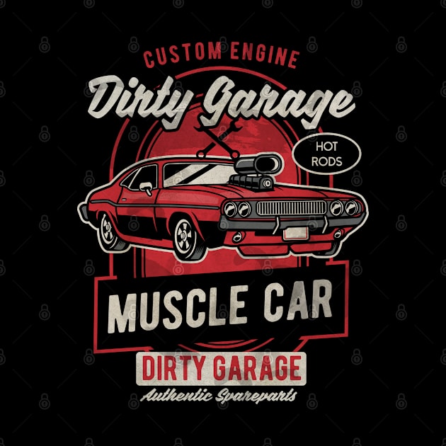 Dirty garage muscle car by artsytee