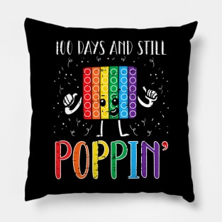 100 Days And Still Poppin 100th Day Of School Boys Girls Pillow