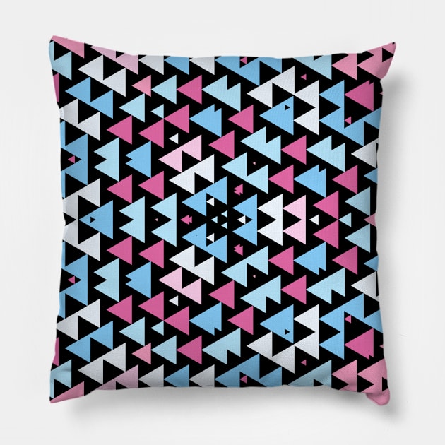 Kaleidoscope Pastel Arrow Pattern Pillow by Peaceful Space AS