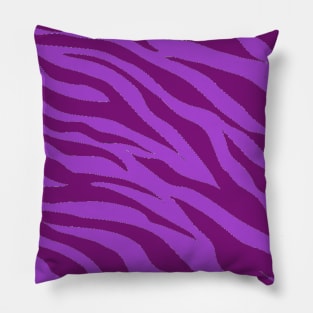 Tiger Print Two Toned Purple Pillow