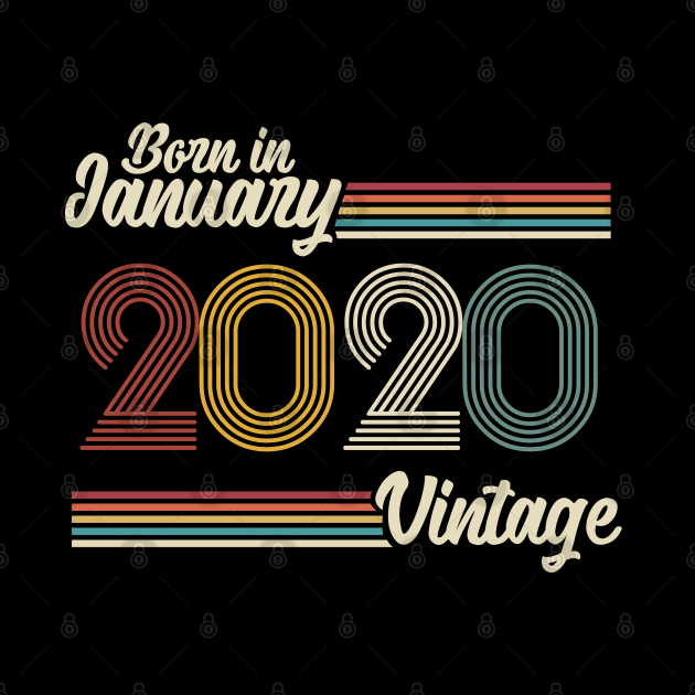 Vintage Born in January 2020 by Jokowow