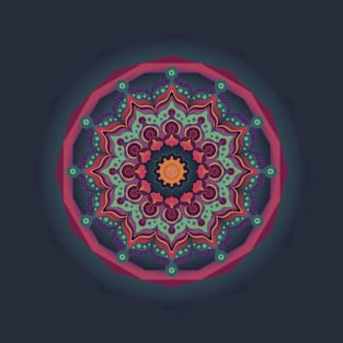 Dusky Dodecagon Mandala T-Shirt