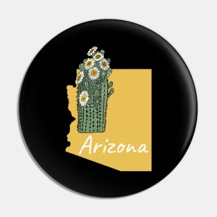 Arizona Saguaro Cactus State Flower Pin