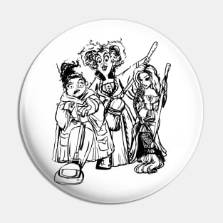 Three Spooky Witches Pin