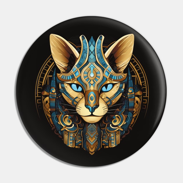 Egyptian Cat Pin by Geminiartstudio