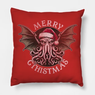 Merry Cthistmas Cthulhu Christmas Pillow