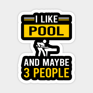 3 People Pool Magnet