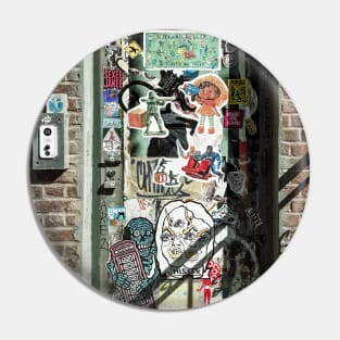 Street Art Stickers Williamsburg Brooklyn NYC Pin