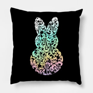 Cute Video Game Easter Bunny Gaming Peeps Gamer Classic Pillow