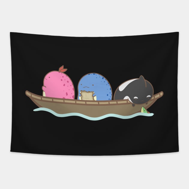 Guild Wars 2- Quaggans in a Boat Tapestry by CaptainPoptop