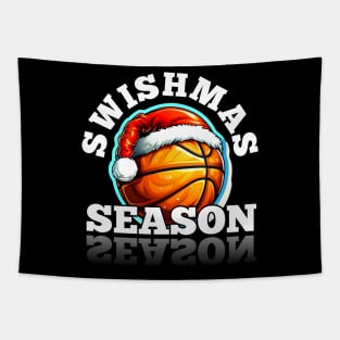 Swishmas Basketball Christmas Tapestry