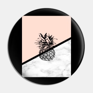 Pink and white aesthetic pineapple Pin